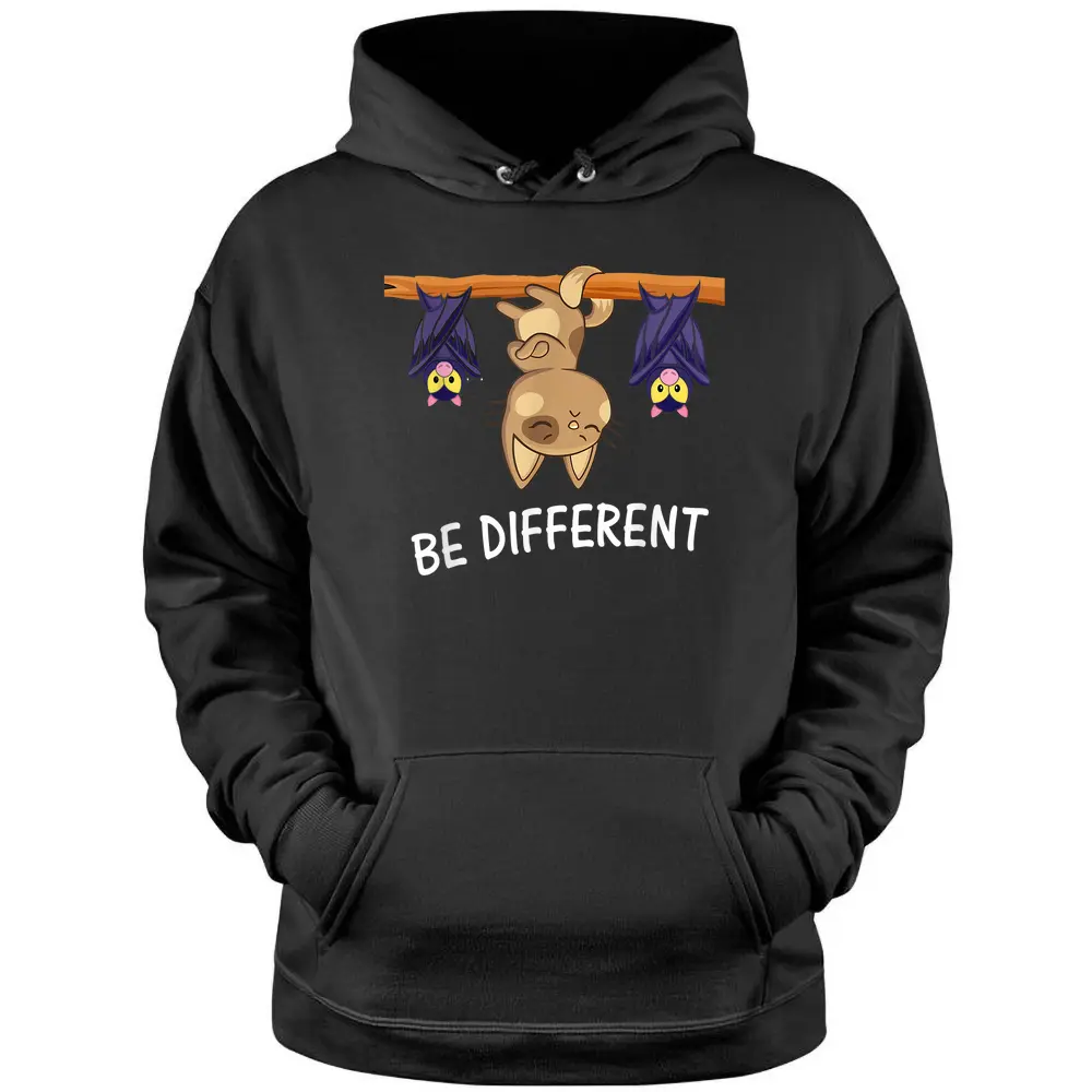 Cat With Bats Be Different Hoodie Cat With Bats Be Different Hoodie