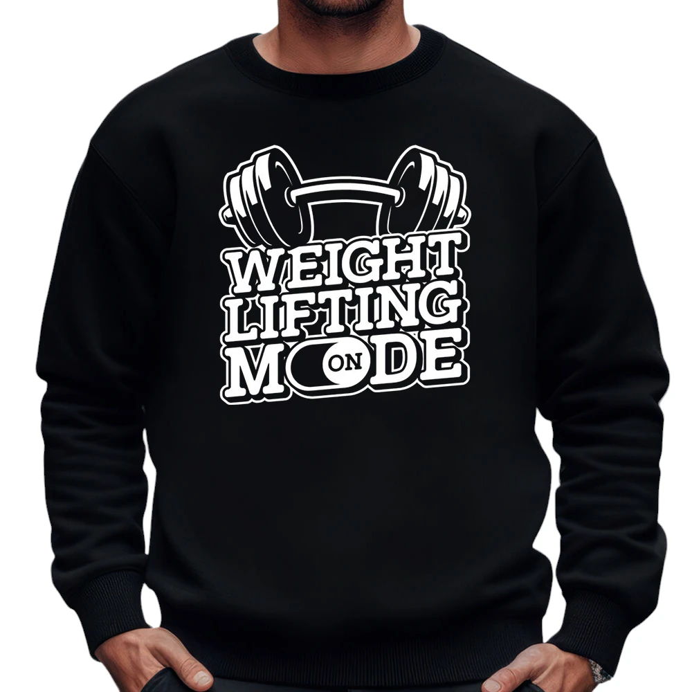Weight Lifting On Mode Sweatshirt - Black Weight Lifting On Mode Sweatshirt - Black
