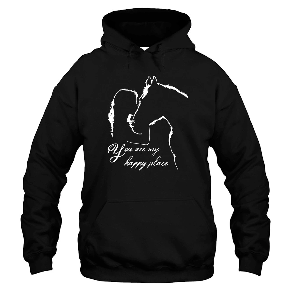 You Are My Happy Place Horse Hoodie - Black You Are My Happy Place Horse Hoodie - Black