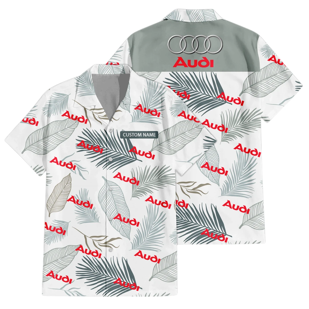 Audi Hawaiian Shirt Tropical Leaves Seamless Pattern All-over Print Summer Gift, Custom Name HIHI160125Y7HWLS1AUD Audi Hawaiian Shirt Tropical Leaves Seamless Pattern All-over Print Summer Gift, Custom Name HIHI160125Y7HWLS1AUD