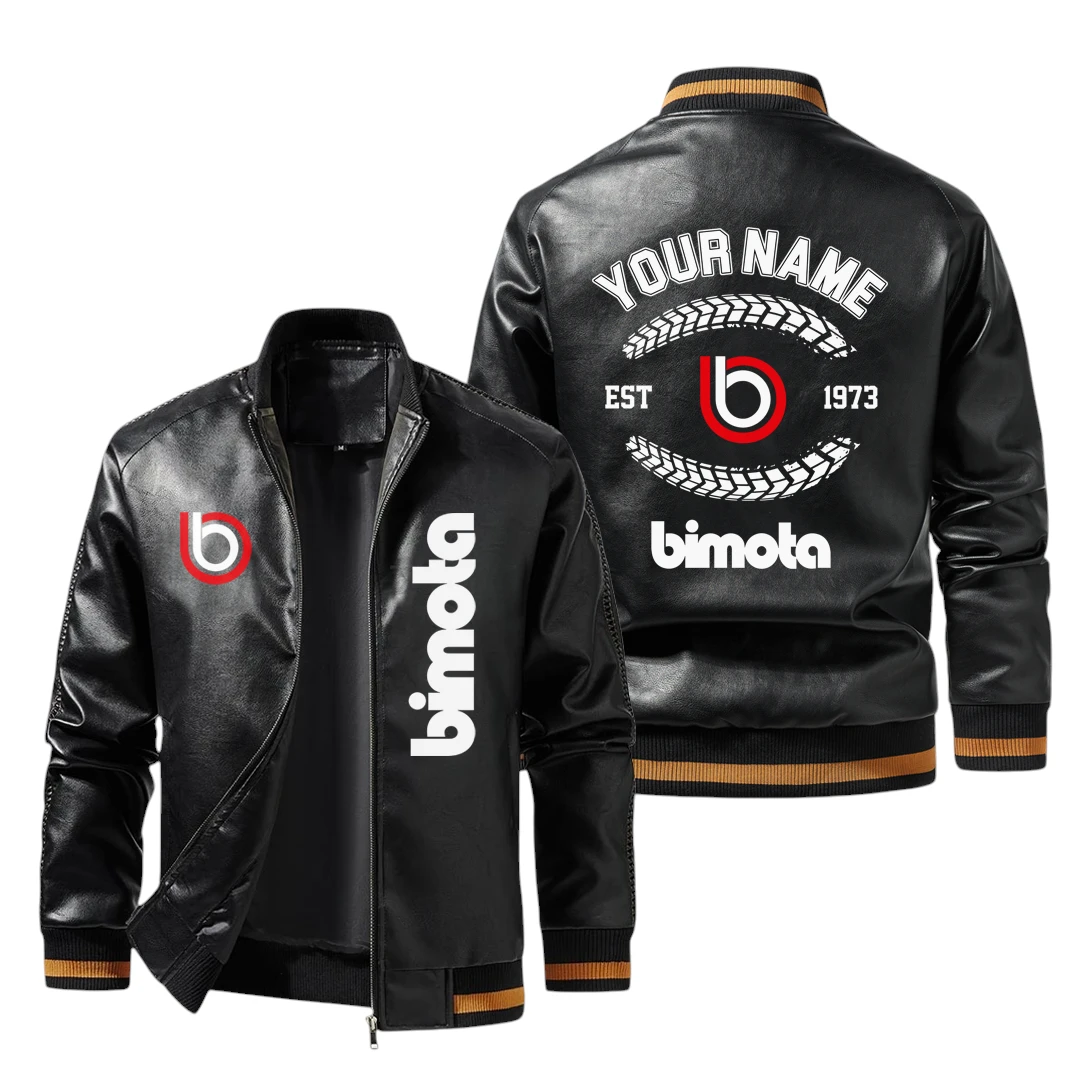 Vintage Bimota Exclusive Logo Jacket Est 1973, Classic Ribbed Collar and Striped Cuffs, Custom Name HIDI220225Y12LJ93BIM Vintage Bimota Exclusive Logo Jacket Est 1973, Classic Ribbed Collar and Striped Cuffs, Custom Name HIDI220225Y12LJ93BIM