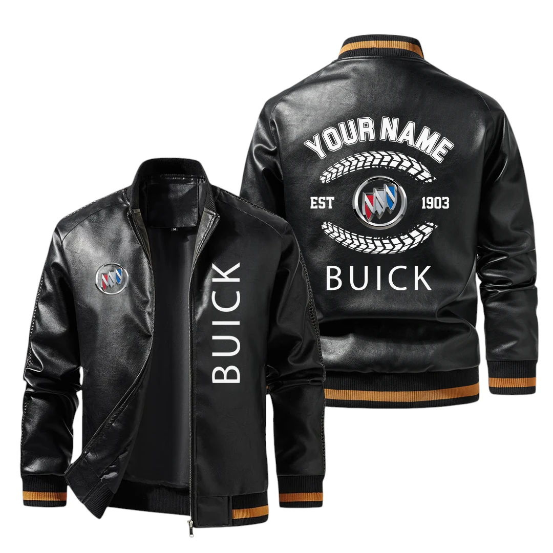 Vintage Buick Exclusive Logo Jacket Est 1903, Classic Ribbed Collar and Striped Cuffs, Custom Name HIDI220225Y12LJ93BUI Vintage Buick Exclusive Logo Jacket Est 1903, Classic Ribbed Collar and Striped Cuffs, Custom Name HIDI220225Y12LJ93BUI