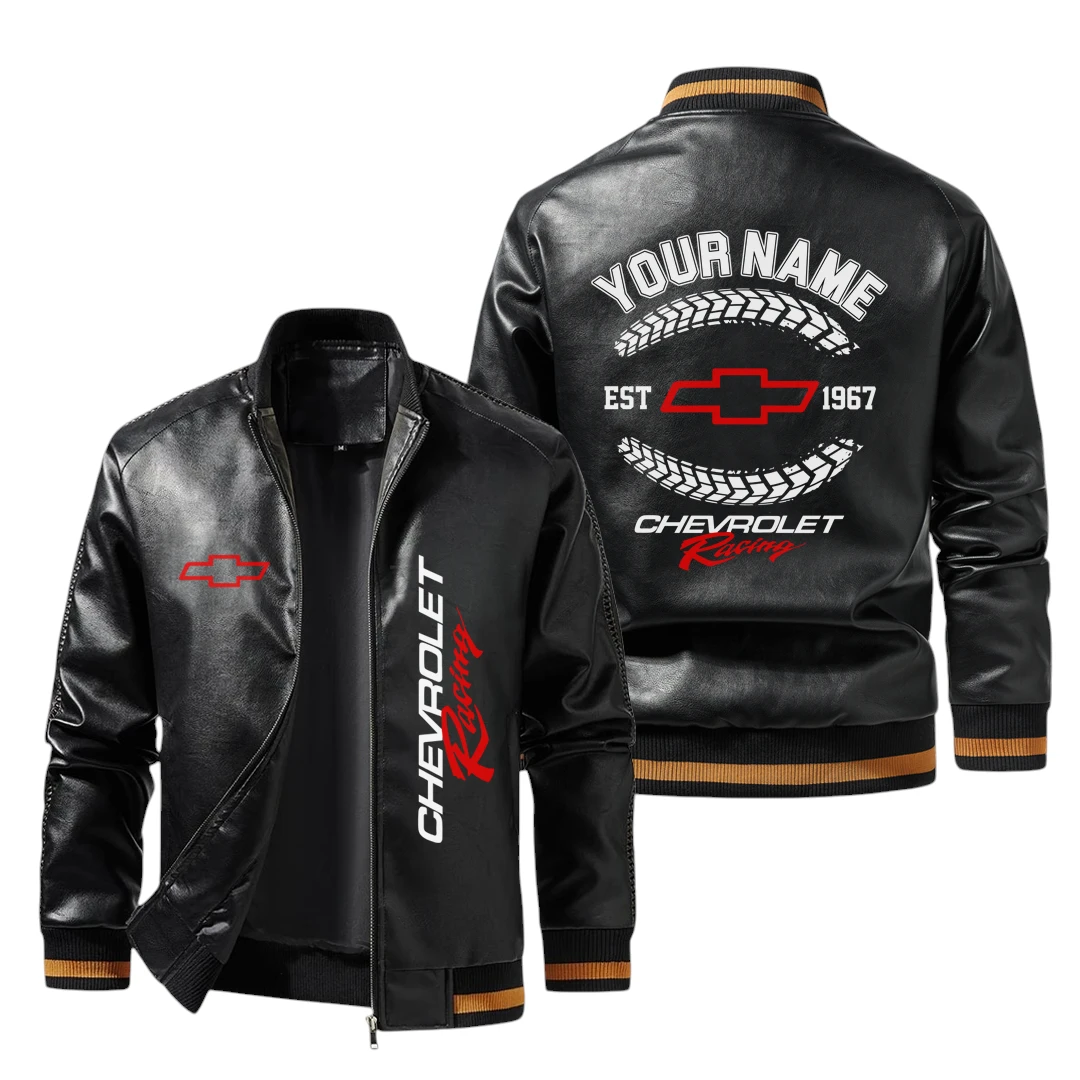 Vintage Chevrolet Racing Exclusive Logo Jacket Est 1967, Classic Ribbed Collar and Striped Cuffs, Custom Name HIDI280225Y12LJ93CHR Vintage Chevrolet Racing Exclusive Logo Jacket Est 1967, Classic Ribbed Collar and Striped Cuffs, Custom Name HIDI280225Y12LJ93CHR
