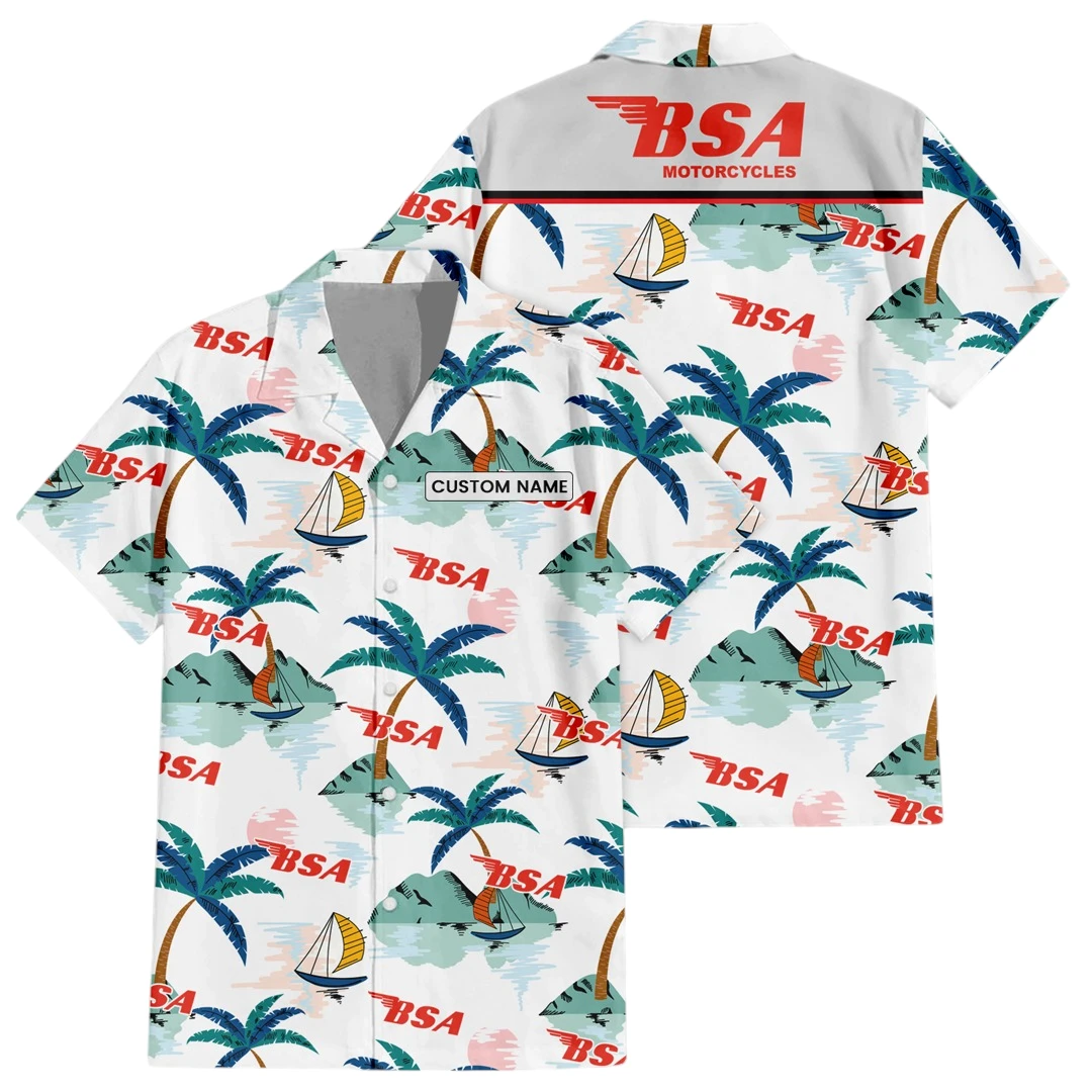 BSA Motorcycles Exclusive Logo Button Up Hawaiian Shirt Tropical Landscape Pattern All-over Print, Custom Name HIDI170225Y7HWLS2BSA BSA Motorcycles Exclusive Logo Button Up Hawaiian Shirt Tropical Landscape Pattern All-over Print, Custom Name HIDI170225Y7HWLS2BSA