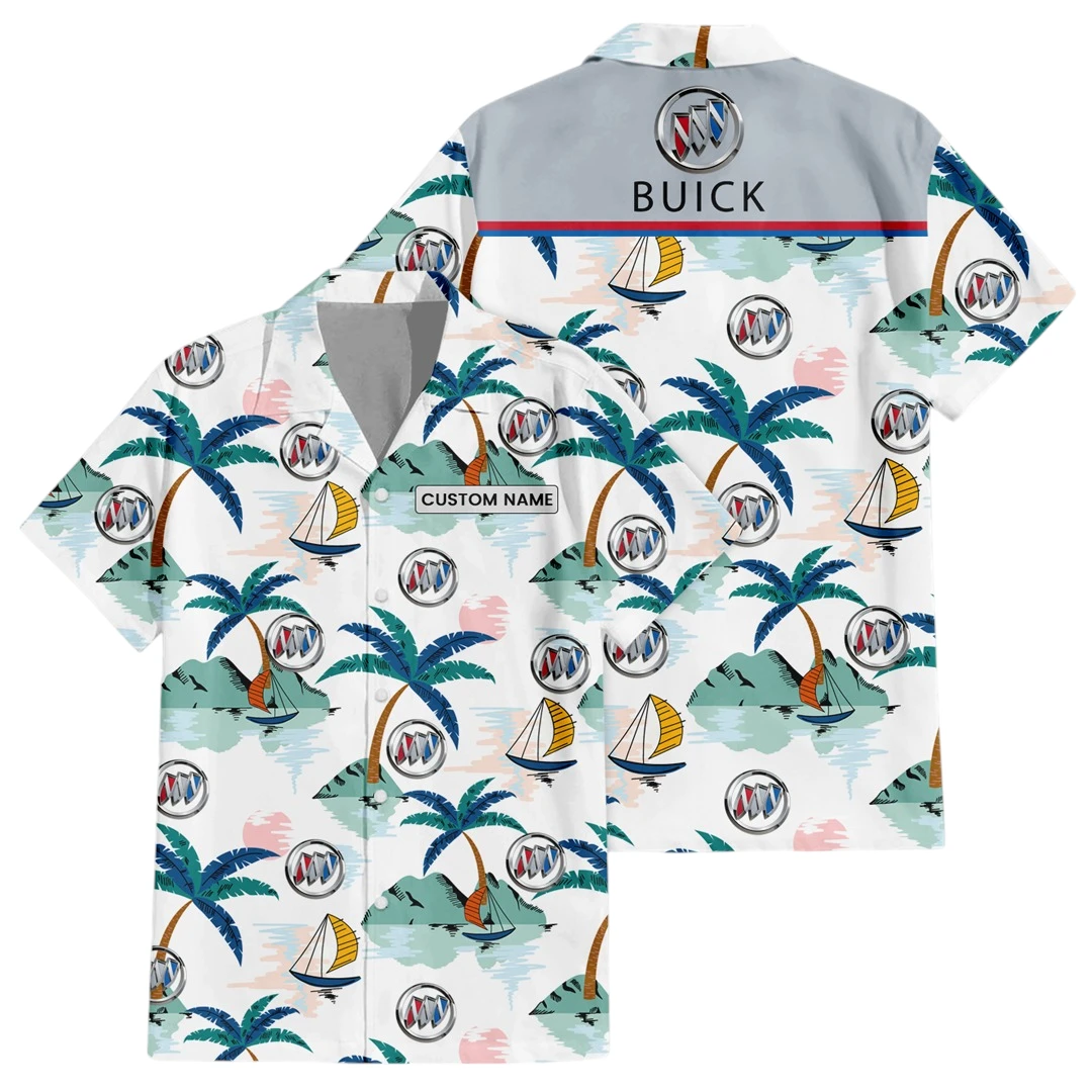 Buick Exclusive Logo Button Up Hawaiian Shirt Tropical Landscape Pattern All-over Print, Custom Name HIDI190225Y7HWLS2BUI Buick Exclusive Logo Button Up Hawaiian Shirt Tropical Landscape Pattern All-over Print, Custom Name HIDI190225Y7HWLS2BUI