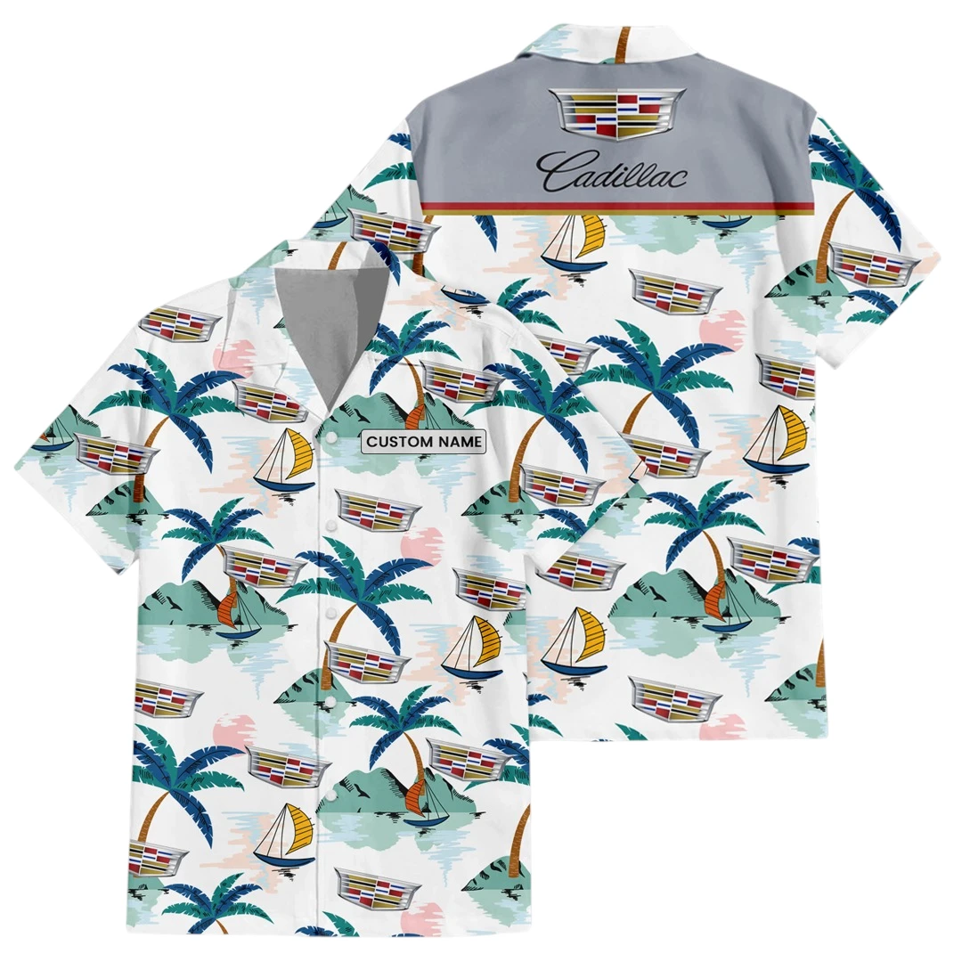 Cadillac Exclusive Logo Button Up Hawaiian Shirt Tropical Landscape Pattern All-over Print, Custom Name HIDI200225Y7HWLS2CAR Cadillac Exclusive Logo Button Up Hawaiian Shirt Tropical Landscape Pattern All-over Print, Custom Name HIDI200225Y7HWLS2CAR