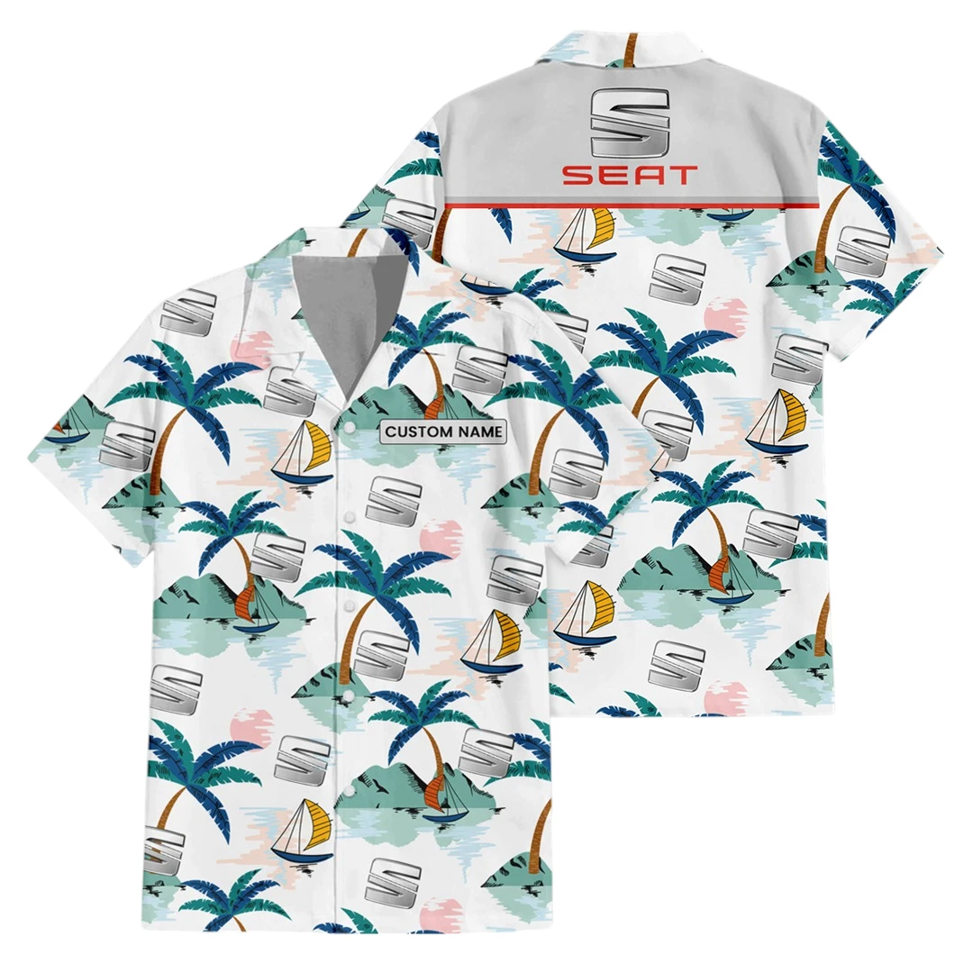 Seat Button Up Hawaiian Shirt, Island Paradise Pattern All-over Print, Custom Name HIDI210225Y7HWLS2SE Seat Button Up Hawaiian Shirt, Island Paradise Pattern All-over Print, Custom Name HIDI210225Y7HWLS2SE