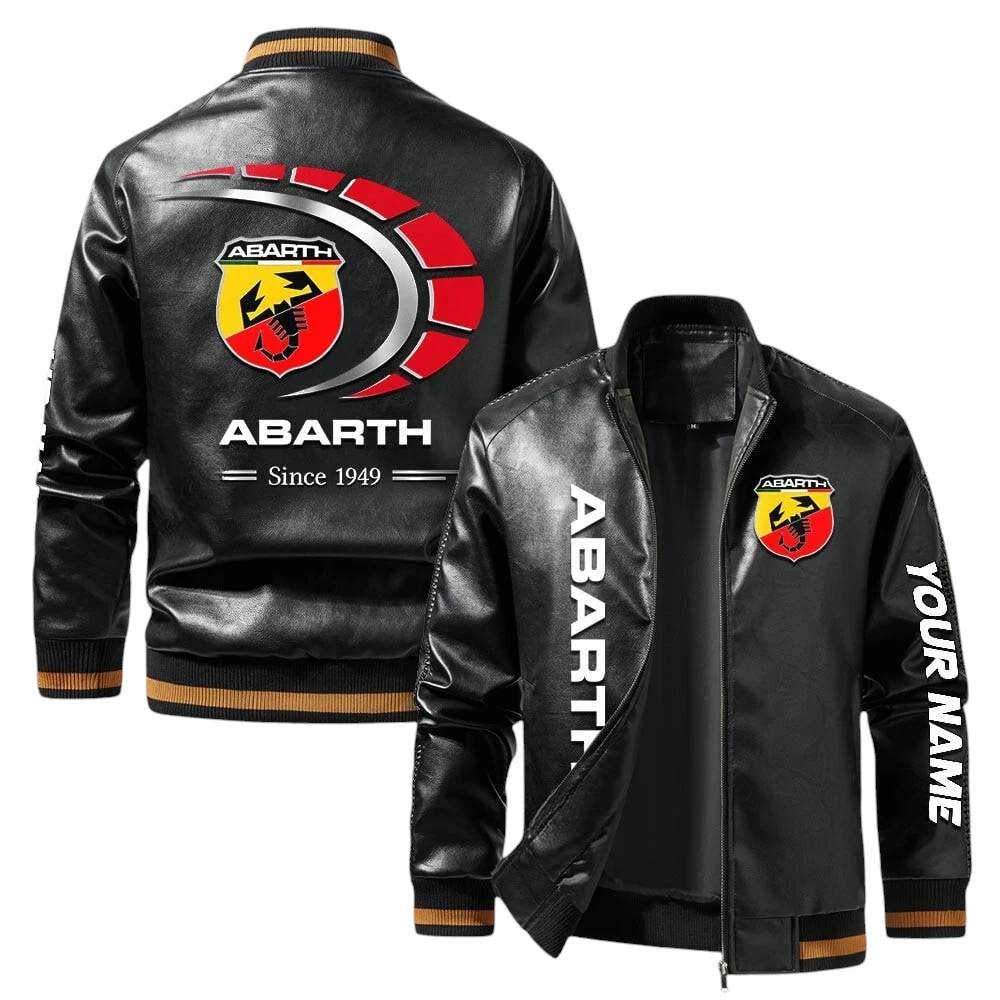 Vintage Abarth Exclusive Logo Jacket, Classic Ribbed Collar and Striped Cuffs, Custom Name TN21032025Y12LJ93CT1ABA Vintage Abarth Exclusive Logo Jacket, Classic Ribbed Collar and Striped Cuffs, Custom Name TN21032025Y12LJ93CT1ABA
