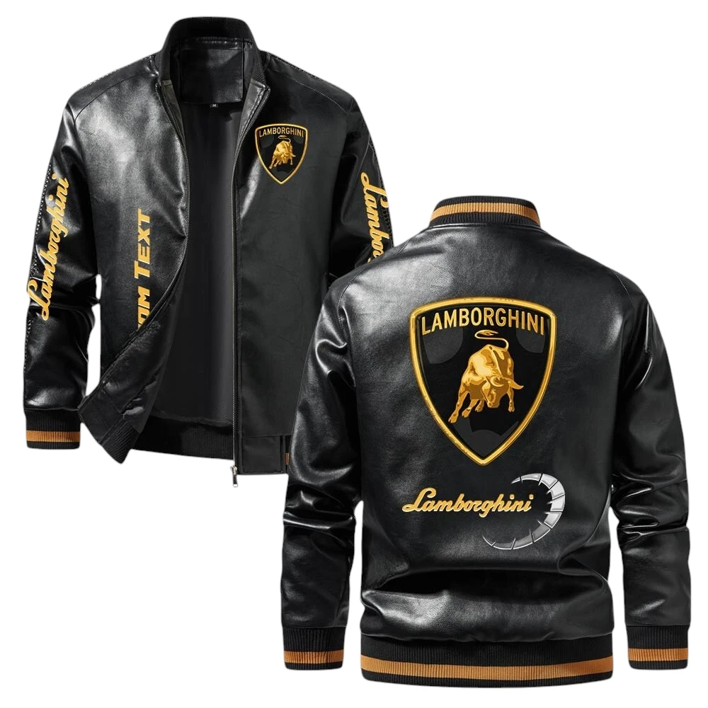Vintage Lamborghini Exclusive Logo Jacket, Classic Ribbed Collar and Striped Cuffs, Custom Name TN21032025Y12LJ93CT1LAM Vintage Lamborghini Exclusive Logo Jacket, Classic Ribbed Collar and Striped Cuffs, Custom Name TN21032025Y12LJ93CT1LAM