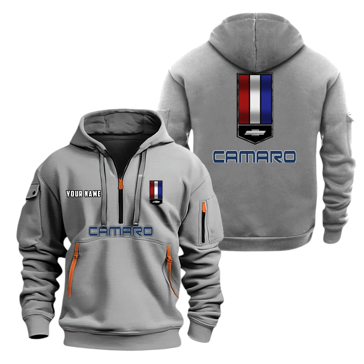 Chevrolet Camaro Half Zip Hoodie, Sports Hooded Multi-Pockets, Custom Name TN0030325Y25QZ2HCT1CHC Chevrolet Camaro Half Zip Hoodie, Sports Hooded Multi-Pockets, Custom Name TN0030325Y25QZ2HCT1CHC
