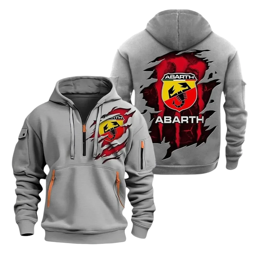 Abarth Half Zip Hoodie, Sports Hooded Multi-Pockets TN0030325Y25QZ2HCT3ABA Abarth Half Zip Hoodie, Sports Hooded Multi-Pockets TN0030325Y25QZ2HCT3ABA