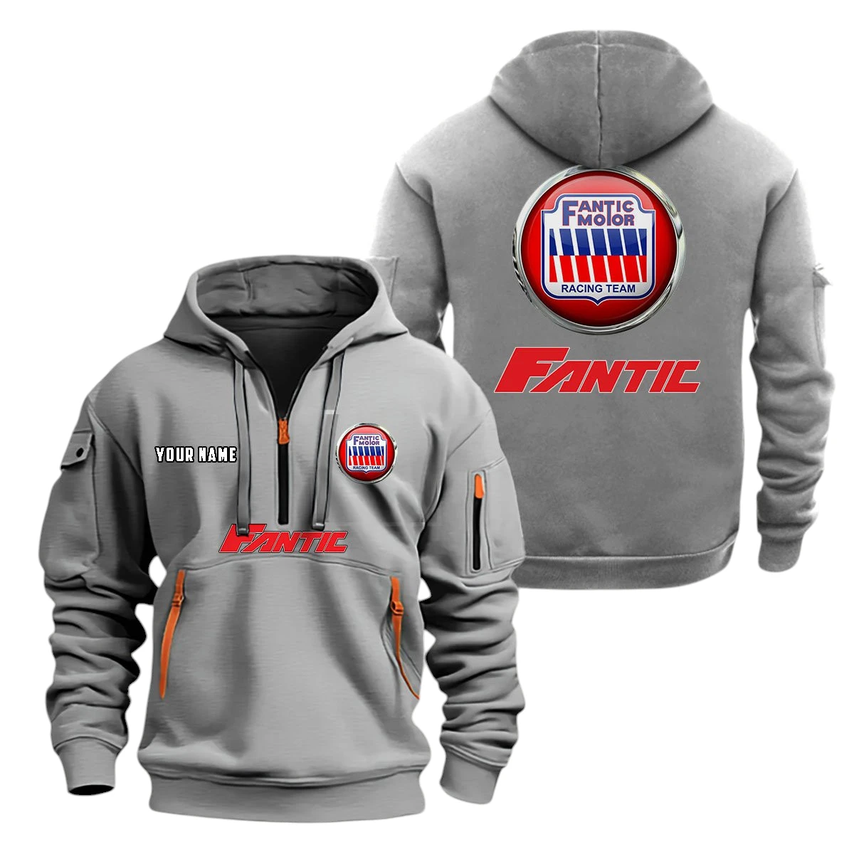 Fantic Motorcycles Half Zip Hoodie, Sports Hooded Multi-Pockets, Custom Name TN060325Y25QZ2HCT1FAM Fantic Motorcycles Half Zip Hoodie, Sports Hooded Multi-Pockets, Custom Name TN060325Y25QZ2HCT1FAM