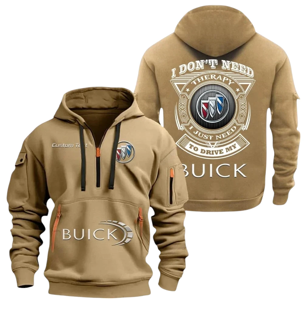 Buick Half Zip Hoodie, Sports Hooded Multi-Pockets, Custom Name TN260325Y25QZ2HRCT2BUI Buick Half Zip Hoodie, Sports Hooded Multi-Pockets, Custom Name TN260325Y25QZ2HRCT2BUI