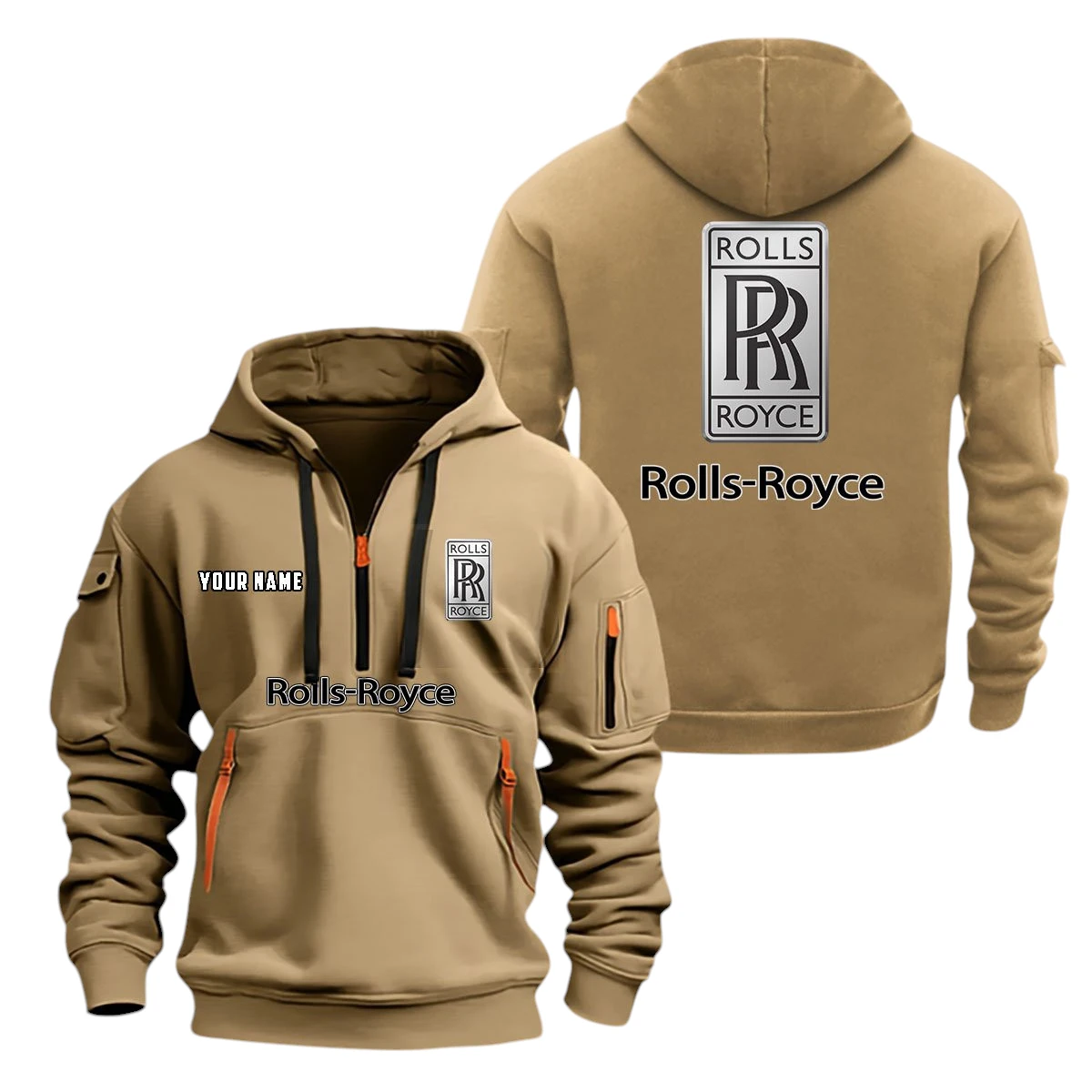 Rolls Royce Half Zip Hoodie, Sport Hooded Multi-Pocket, Custom Name TN100325Y25QYZ2HCRT1ROR Rolls Royce Half Zip Hoodie, Sport Hooded Multi-Pocket, Custom Name TN100325Y25QYZ2HCRT1ROR