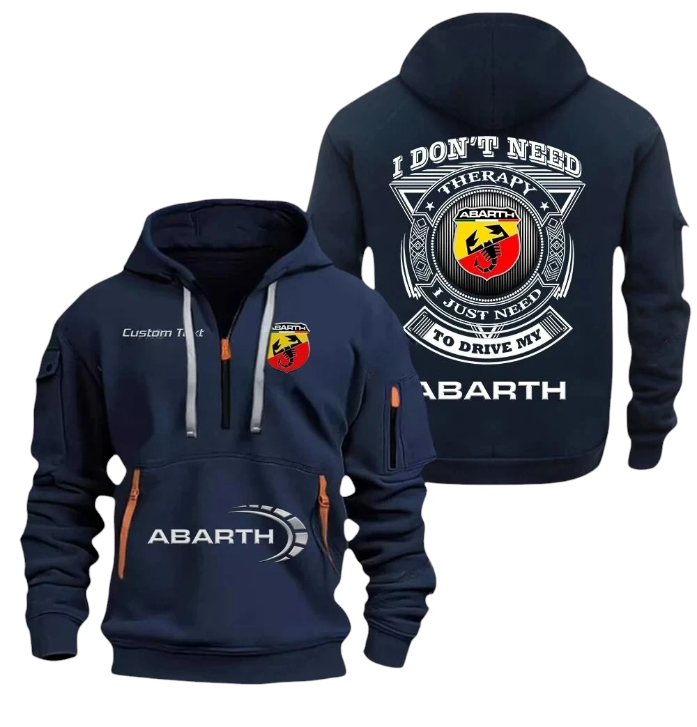 Abarth Half Zip Hoodie, Sports Hooded Multi-Pockets, Custom Name TN260325Y25QZ2HRCT2ABA Abarth Half Zip Hoodie, Sports Hooded Multi-Pockets, Custom Name TN260325Y25QZ2HRCT2ABA