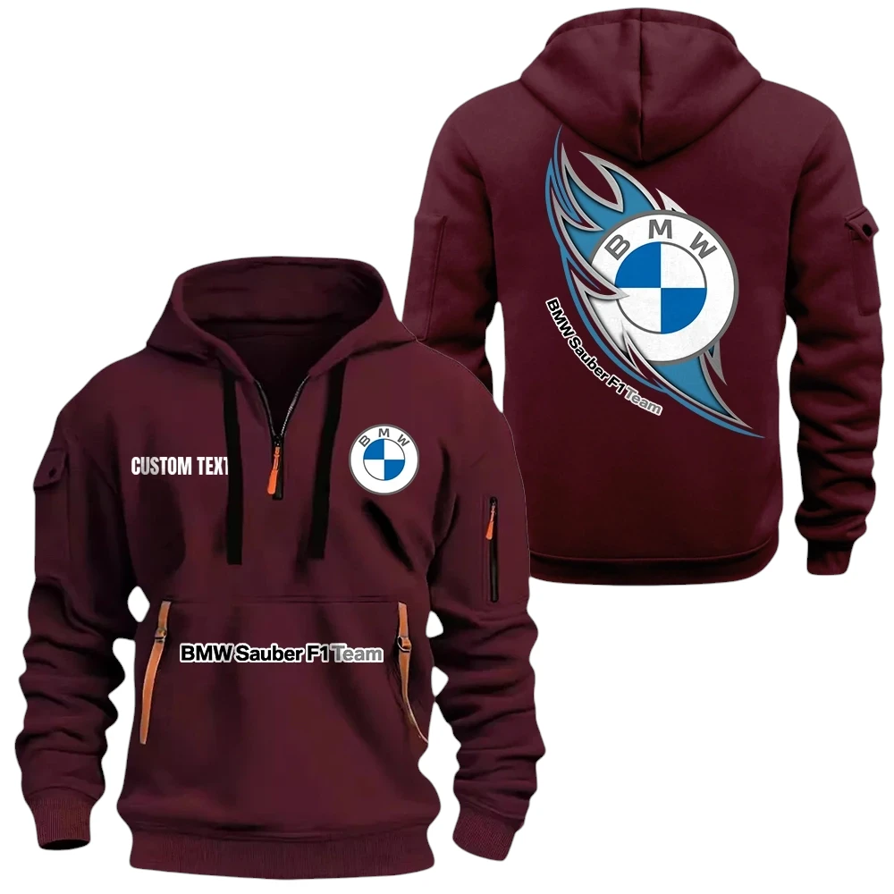 BMW Sauber F1 Team Half Zip Hoodie, Sports Hooded Multi-Pockets, Custom Name TN260325Y25QZ2HRCT1BST BMW Sauber F1 Team Half Zip Hoodie, Sports Hooded Multi-Pockets, Custom Name TN260325Y25QZ2HRCT1BST