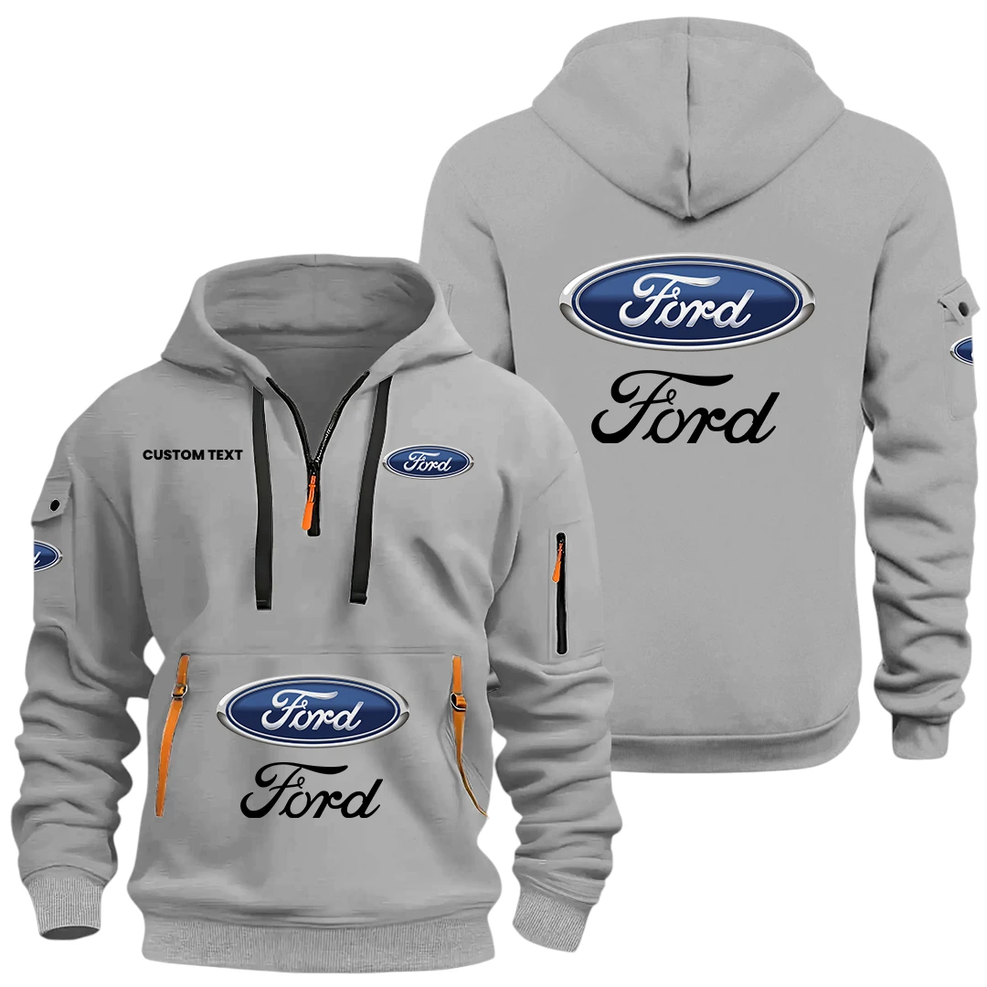 Ford Half Zip Hoodie, Sports Hooded Multi-Pockets, Custom Name HIDI030325Y25QZ2HFOR Ford Half Zip Hoodie, Sports Hooded Multi-Pockets, Custom Name HIDI030325Y25QZ2HFOR