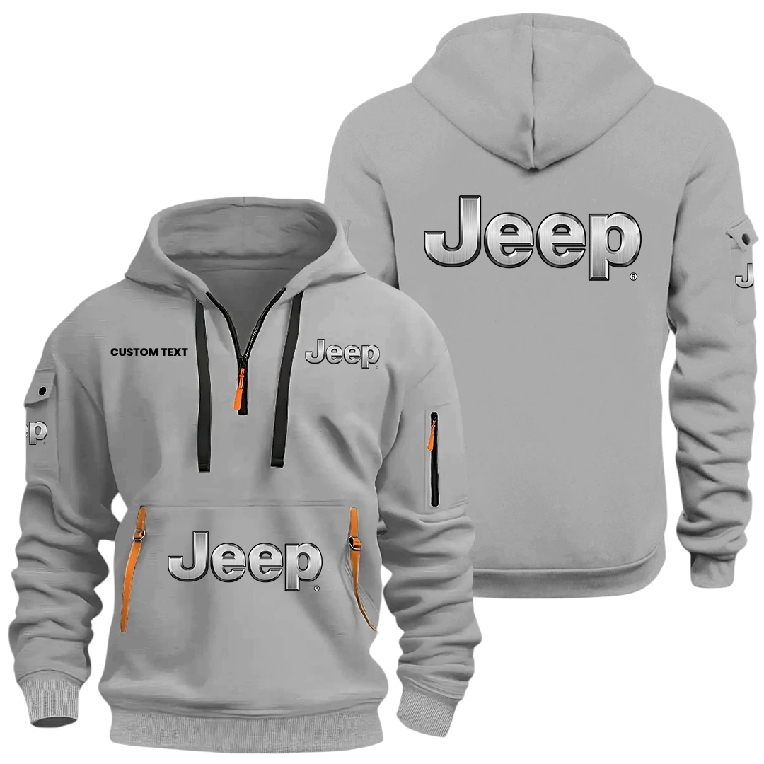 Jeep Half Zip Hoodie, Sports Hooded Multi-Pockets, Custom Name HIDI040325Y25QZ2HJEE Jeep Half Zip Hoodie, Sports Hooded Multi-Pockets, Custom Name HIDI040325Y25QZ2HJEE
