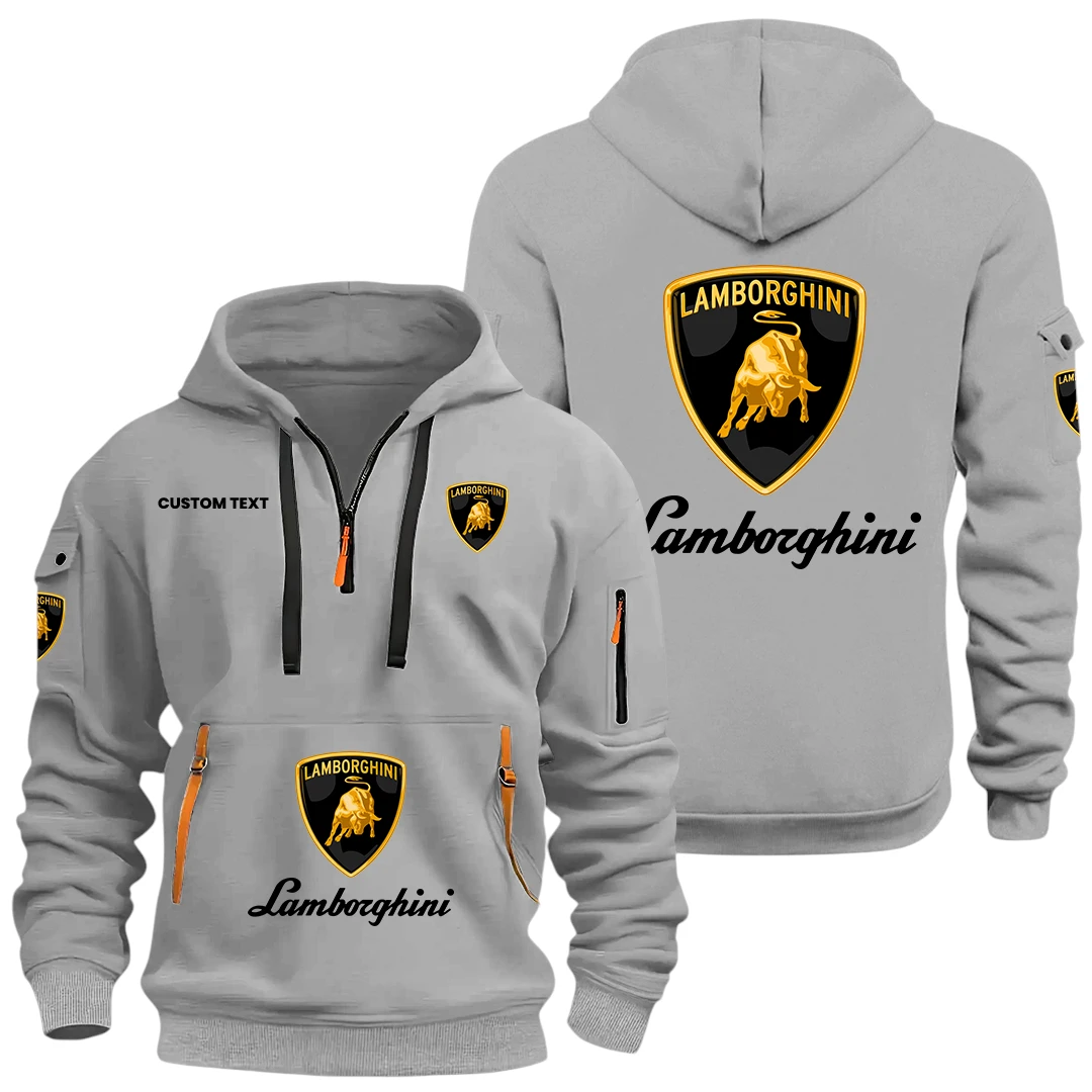 Lamborghini Half Zip Hoodie, Sports Hooded Multi-Pockets, Custom Name HIDI040325Y25QZ2HLAM Lamborghini Half Zip Hoodie, Sports Hooded Multi-Pockets, Custom Name HIDI040325Y25QZ2HLAM