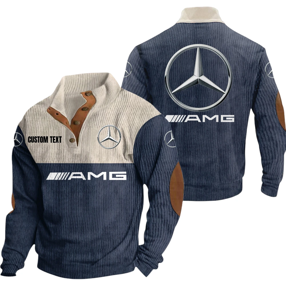 AMG Exclusive Logo Knitted Ribbed Corduroy Sweatshirt Mid Stretch Stand Collar Pullover Sweater, Custom Text HG130325Y32RCSCT1AMG AMG Exclusive Logo Knitted Ribbed Corduroy Sweatshirt Mid Stretch Stand Collar Pullover Sweater, Custom Text HG130325Y32RCSCT1AMG