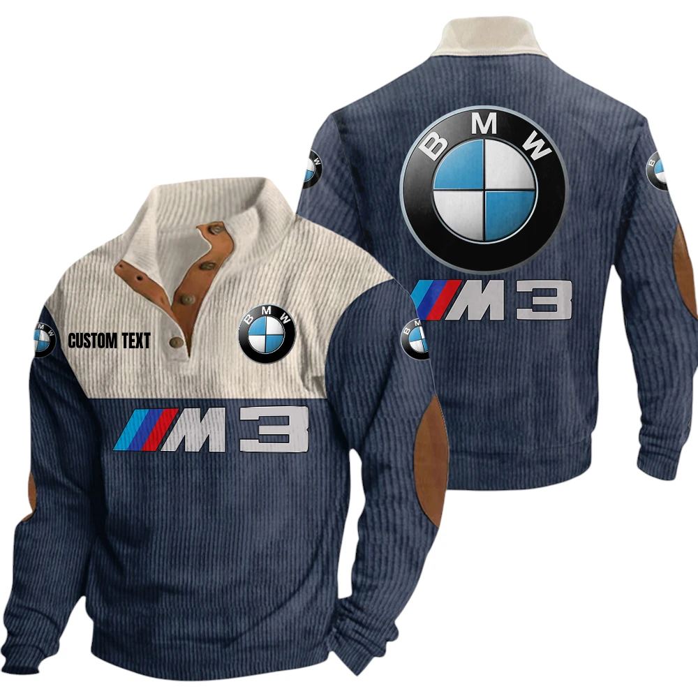 BMW M3 Exclusive Logo Knitted Ribbed Corduroy Sweatshirt Mid Stretch Stand Collar Pullover Sweater, Custom Text HG130325Y32RCSCT2BMW BMW M3 Exclusive Logo Knitted Ribbed Corduroy Sweatshirt Mid Stretch Stand Collar Pullover Sweater, Custom Text HG130325Y32RCSCT2BMW