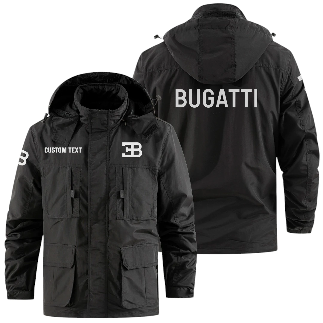 Bugatti Exclusive Logo Windbreaker Jacket Hooded Detachable, Outdoor Jacket Multi Pocket, Custom Name HIDI170325Y26WMPBUG Bugatti Exclusive Logo Windbreaker Jacket Hooded Detachable, Outdoor Jacket Multi Pocket, Custom Name HIDI170325Y26WMPBUG