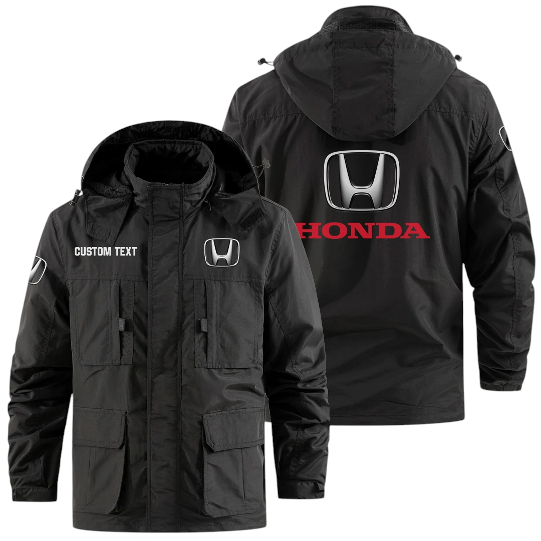 Honda Exclusive Logo Windbreaker Jacket Hooded Detachable, Outdoor Jacket Multi Pocket, Custom Name HIDI170325Y26WMPHON Honda Exclusive Logo Windbreaker Jacket Hooded Detachable, Outdoor Jacket Multi Pocket, Custom Name HIDI170325Y26WMPHON