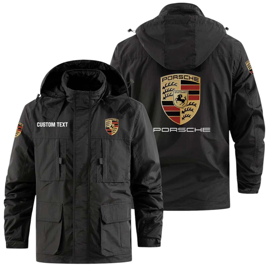 Porsche Exclusive Logo Windbreaker Jacket Hooded Detachable, Outdoor Jacket Multi Pocket, Custom Name HIDI180325Y26WMPPOR Porsche Exclusive Logo Windbreaker Jacket Hooded Detachable, Outdoor Jacket Multi Pocket, Custom Name HIDI180325Y26WMPPOR
