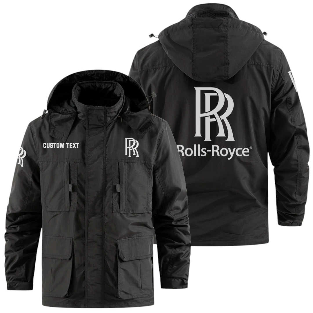 Rolls Royce Exclusive Logo Windbreaker Jacket Hooded Detachable, Outdoor Jacket Multi Pocket, Custom Name HIDI180325Y26WMPROR Rolls Royce Exclusive Logo Windbreaker Jacket Hooded Detachable, Outdoor Jacket Multi Pocket, Custom Name HIDI180325Y26WMPROR