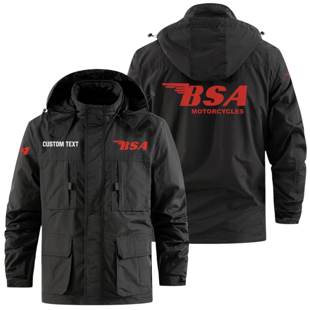 BSA Motorcycles Exclusive Logo Windbreaker Jacket Hooded Detachable, Outdoor Jacket Multi Pocket, Custom Name HIDI190325Y26WMPBSA BSA Motorcycles Exclusive Logo Windbreaker Jacket Hooded Detachable, Outdoor Jacket Multi Pocket, Custom Name HIDI190325Y26WMPBSA