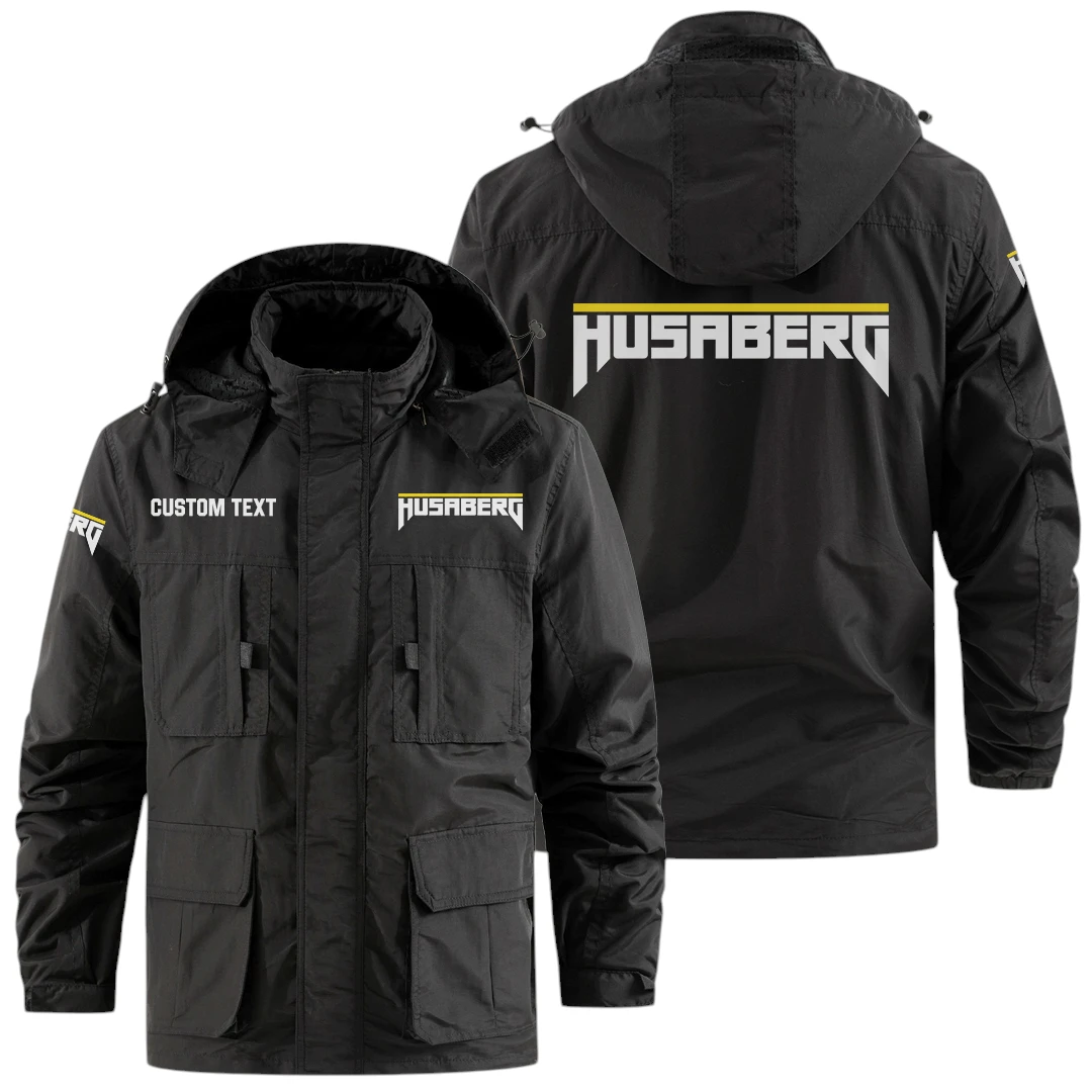 Husaberg Exclusive Logo Windbreaker Jacket Hooded Detachable, Outdoor Jacket Multi Pocket, Custom Name HIDI190325Y26WMPHUS Husaberg Exclusive Logo Windbreaker Jacket Hooded Detachable, Outdoor Jacket Multi Pocket, Custom Name HIDI190325Y26WMPHUS