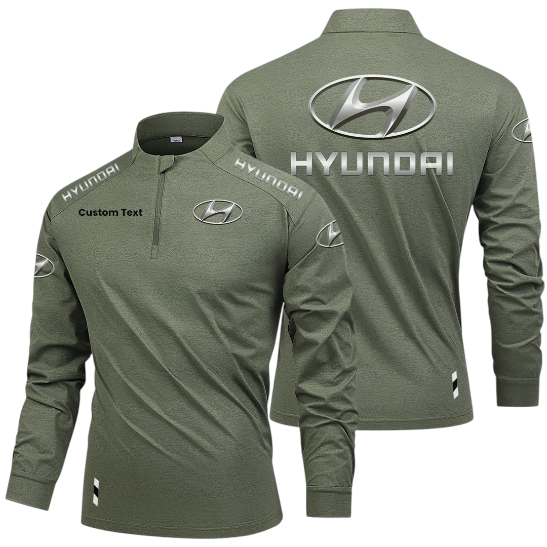Hyundai Limited 2025 Long Sleeve Shirt, Stand Collar Quarter Zip-up Custom Name HIDI260325Y49LMT05HYU Hyundai Limited 2025 Long Sleeve Shirt, Stand Collar Quarter Zip-up Custom Name HIDI260325Y49LMT05HYU