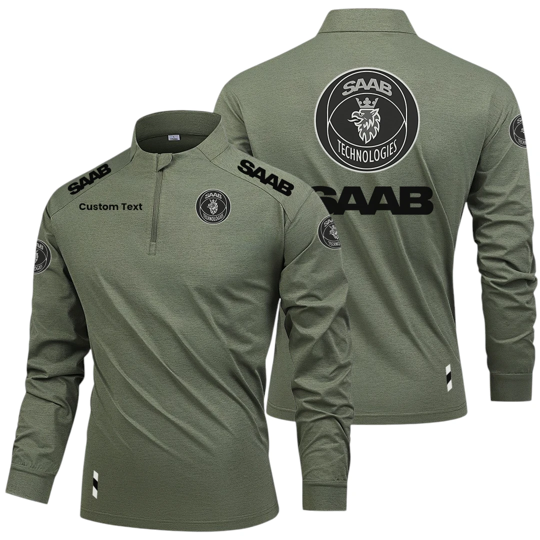 Saab Limited 2025 Long Sleeve Shirt, Stand Collar Quarter Zip-up Custom Name HIDI270325Y49LMT05SAA Saab Limited 2025 Long Sleeve Shirt, Stand Collar Quarter Zip-up Custom Name HIDI270325Y49LMT05SAA