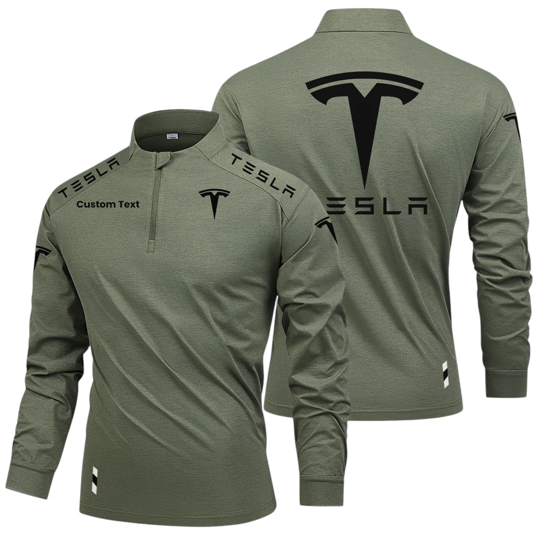 Tesla Limited 2025 Long Sleeve Shirt, Stand Collar Quarter Zip-up Custom Name HIDI270325Y49LMT05TES Tesla Limited 2025 Long Sleeve Shirt, Stand Collar Quarter Zip-up Custom Name HIDI270325Y49LMT05TES