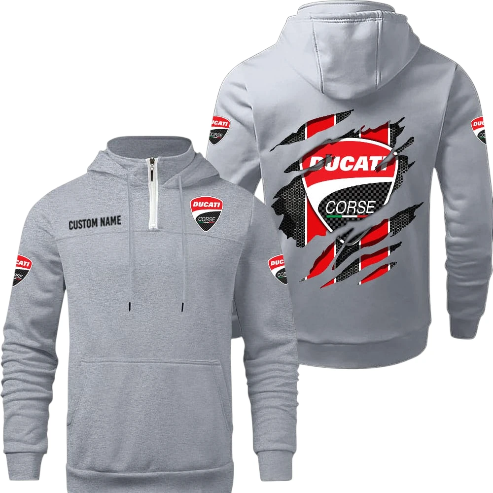 Ducati Corse Quarter Zip Hoodie, Sports Hoodie Custom Name TN270325Y50HZ44CT2DMH Ducati Corse Quarter Zip Hoodie, Sports Hoodie Custom Name TN270325Y50HZ44CT2DMH