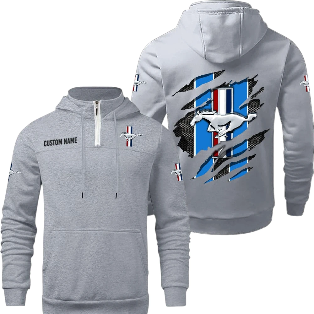 Ford Mustang Quarter Zip Hoodie, Sports Hoodie Custom Name TN280325Y50HZ44CT2MUS Ford Mustang Quarter Zip Hoodie, Sports Hoodie Custom Name TN280325Y50HZ44CT2MUS