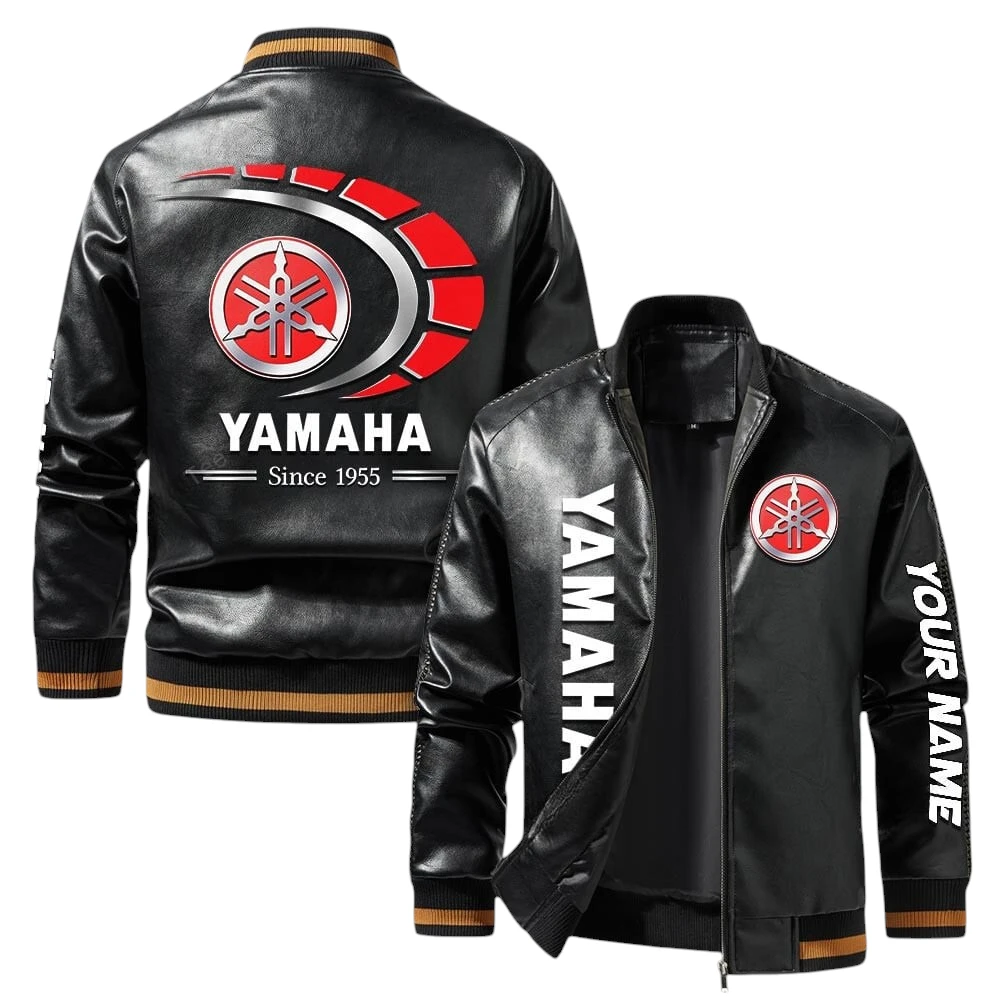 Vintage Yamaha Exclusive Logo Jacket, Classic Ribbed Collar and Striped Cuffs, Custom Name TN01042025Y12LJ93CT1YMH Vintage Yamaha Exclusive Logo Jacket, Classic Ribbed Collar and Striped Cuffs, Custom Name TN01042025Y12LJ93CT1YMH