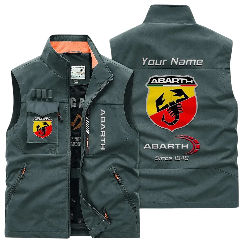 Abarth Multi Pocket Vest Sleeveless Men Outdoor Vest Lightweight Custom Name TN170425Y39MPVCT1ABA Abarth Multi Pocket Vest Sleeveless Men Outdoor Vest Lightweight Custom Name TN170425Y39MPVCT1ABA