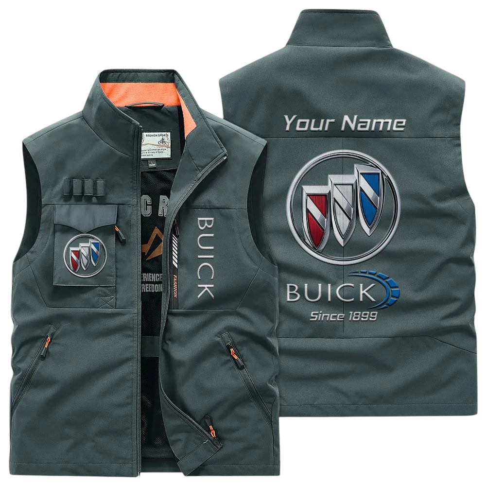 Buick Multi Pocket Vest Sleeveless Men Outdoor Vest Lightweight Custom Name TN170425Y39MPVCT1BUI Buick Multi Pocket Vest Sleeveless Men Outdoor Vest Lightweight Custom Name TN170425Y39MPVCT1BUI
