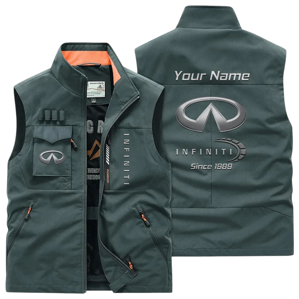 Infiniti Multi Pocket Vest Sleeveless Men Outdoor Vest Lightweight Custom Name TN170425Y39MPVCT1INF Infiniti Multi Pocket Vest Sleeveless Men Outdoor Vest Lightweight Custom Name TN170425Y39MPVCT1INF