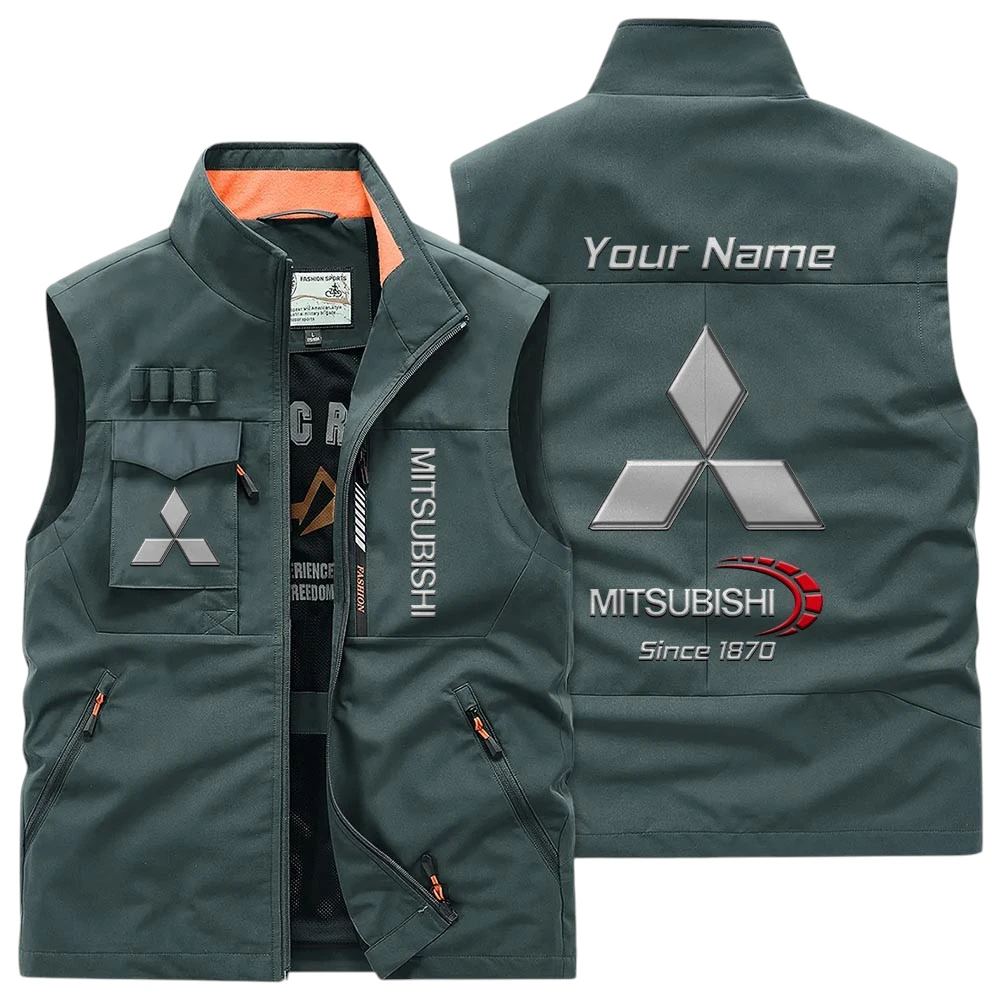 Mitsubishi Multi Pocket Vest Sleeveless Men Outdoor Vest Lightweight Custom Name TN170425Y39MPVCT1MIT Mitsubishi Multi Pocket Vest Sleeveless Men Outdoor Vest Lightweight Custom Name TN170425Y39MPVCT1MIT