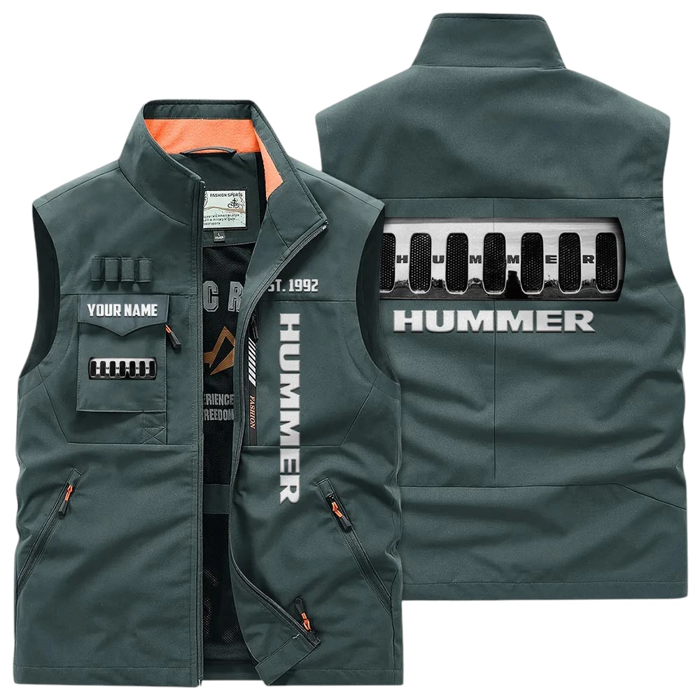 Hummer Multi Pocket Vest Sleeveless Men Outdoor Vest Lightweight Custom Name TN170425Y39MPVCT2HMR Hummer Multi Pocket Vest Sleeveless Men Outdoor Vest Lightweight Custom Name TN170425Y39MPVCT2HMR