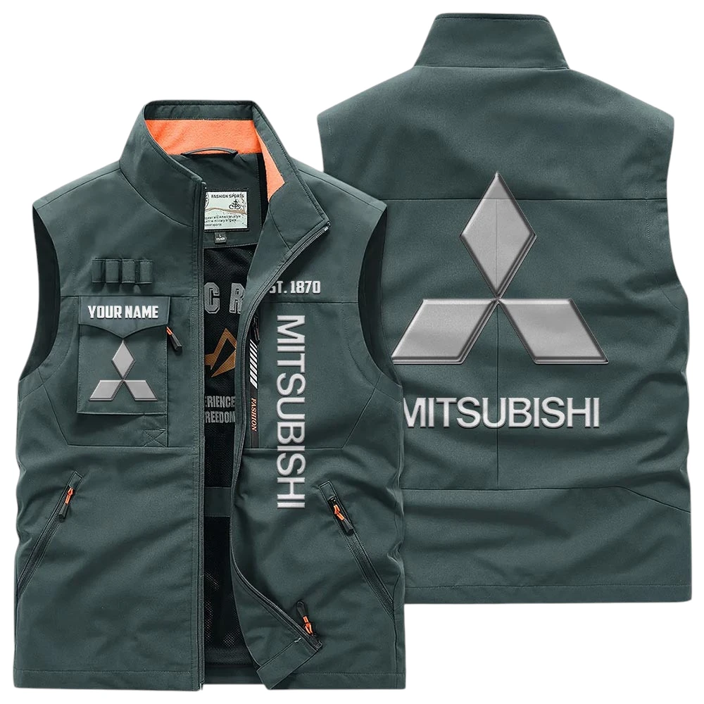 Mitsubishi Multi Pocket Vest Sleeveless Men Outdoor Vest Lightweight Custom Name TN170425Y39MPVCT2MIT Mitsubishi Multi Pocket Vest Sleeveless Men Outdoor Vest Lightweight Custom Name TN170425Y39MPVCT2MIT