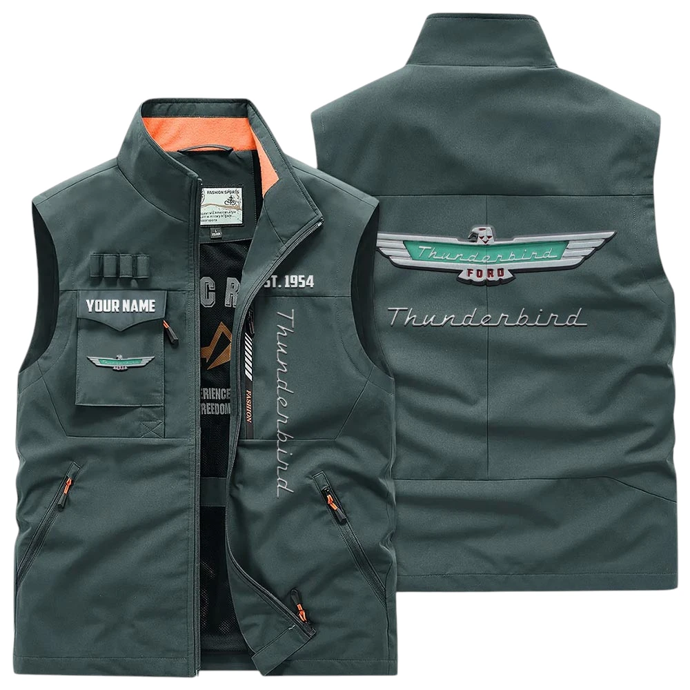 Thunderbird Multi Pocket Vest Sleeveless Men Outdoor Vest Lightweight Custom Name TN170425Y39MPVCT4FOR Thunderbird Multi Pocket Vest Sleeveless Men Outdoor Vest Lightweight Custom Name TN170425Y39MPVCT4FOR