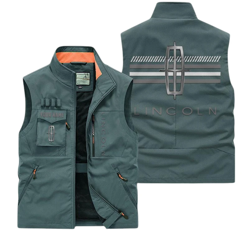 Lincoln Multi Pocket Vest Sleeveless Men Outdoor Vest Lightweight Custom Name For Fans TN190425Y39MPVCT1LIN Lincoln Multi Pocket Vest Sleeveless Men Outdoor Vest Lightweight Custom Name For Fans TN190425Y39MPVCT1LIN