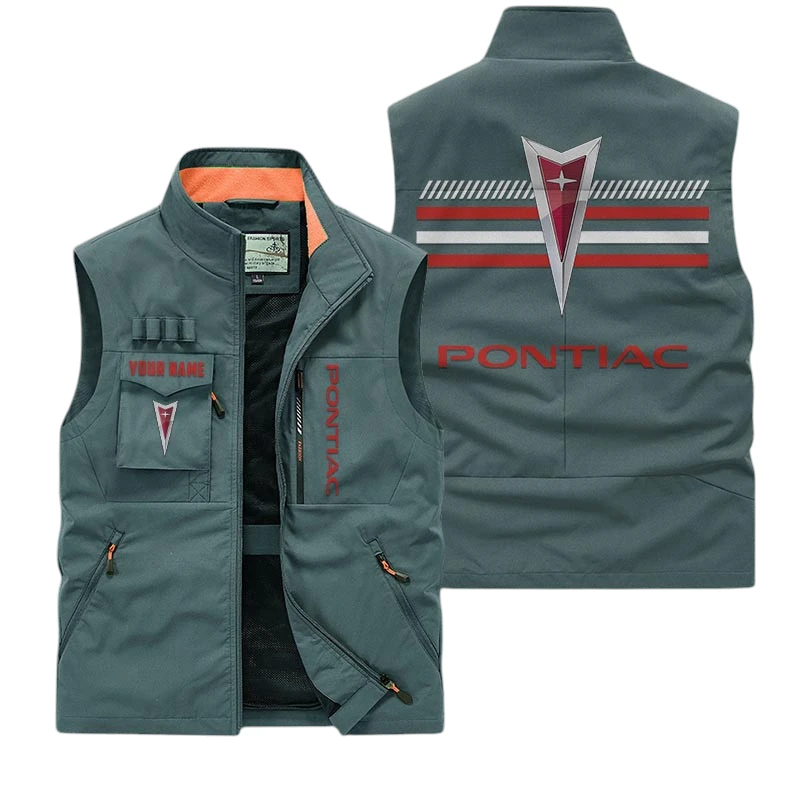 Pontiac Multi Pocket Vest Sleeveless Men Outdoor Vest Lightweight Custom Name For Fans TN190425Y39MPVCT1PON Pontiac Multi Pocket Vest Sleeveless Men Outdoor Vest Lightweight Custom Name For Fans TN190425Y39MPVCT1PON