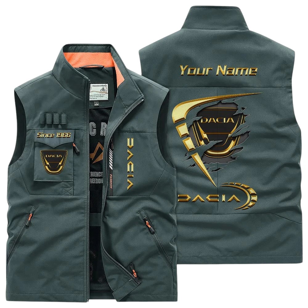 Dacia Multi Pocket Vest Sleeveless Men Outdoor Vest Lightweight Custom Name For Fans TN220425Y39MPVCT1CIA Dacia Multi Pocket Vest Sleeveless Men Outdoor Vest Lightweight Custom Name For Fans TN220425Y39MPVCT1CIA
