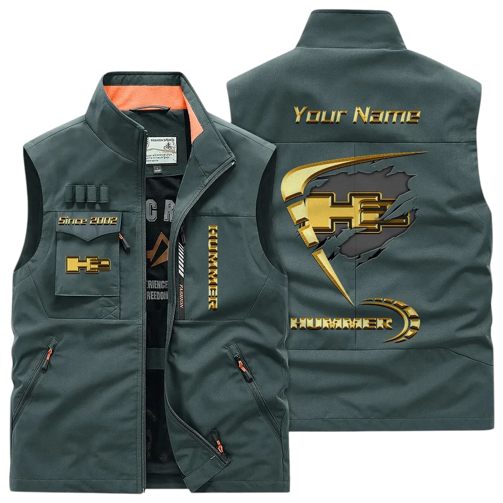 H2 Hummer Multi Pocket Vest Sleeveless Men Outdoor Vest Lightweight Custom Name For Fans TN220425Y39MPVCT1H2H H2 Hummer Multi Pocket Vest Sleeveless Men Outdoor Vest Lightweight Custom Name For Fans TN220425Y39MPVCT1H2H