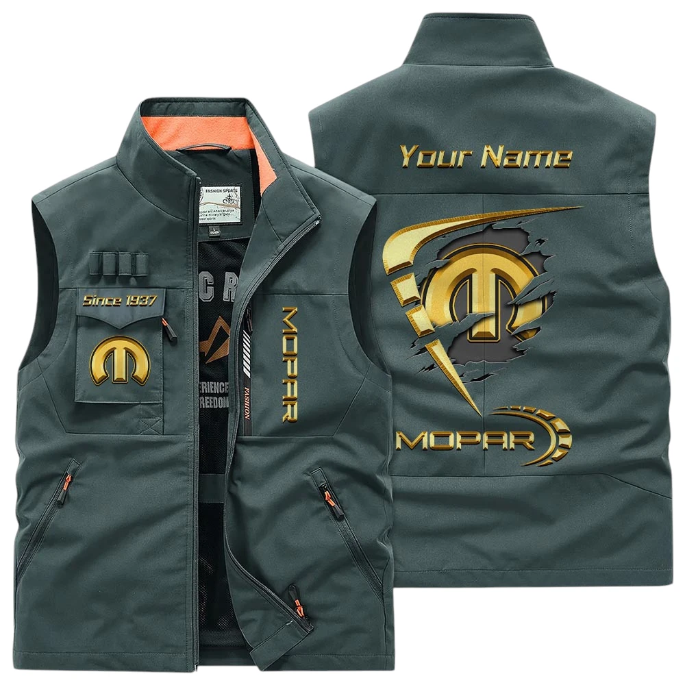 Mopar Multi Pocket Vest Sleeveless Men Outdoor Vest Lightweight Custom Name For Fans TN230425Y39MPVCT1MOP Mopar Multi Pocket Vest Sleeveless Men Outdoor Vest Lightweight Custom Name For Fans TN230425Y39MPVCT1MOP