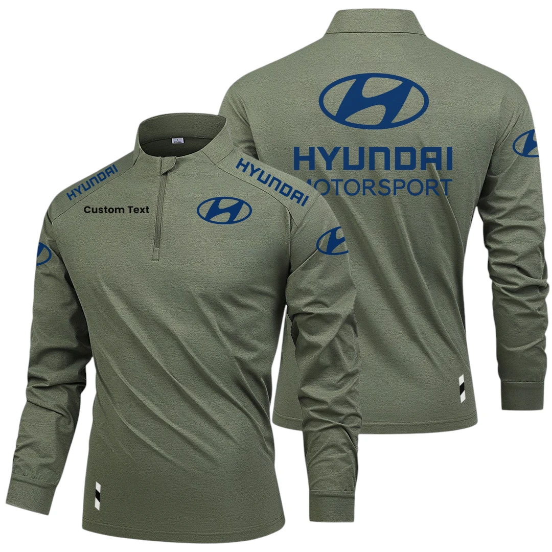Hyundai Motorsport Racing Long Sleeve Shirt, Stand Collar Quarter Zip-up Custom Name HIDI040425Y49LMT05HYM Hyundai Motorsport Racing Long Sleeve Shirt, Stand Collar Quarter Zip-up Custom Name HIDI040425Y49LMT05HYM
